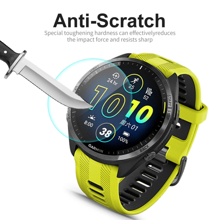 2pcs For Garmin Forerunner 965 ENKAY 0.2mm 9H Tempered Glass Screen Protector Watch Film