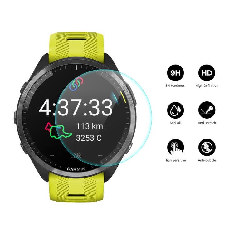 5pcs Compatible with Garmin Compatible witherunner 965 ENKAY 0.2mm 9H Tempered Glass Screen Protector Watch Film