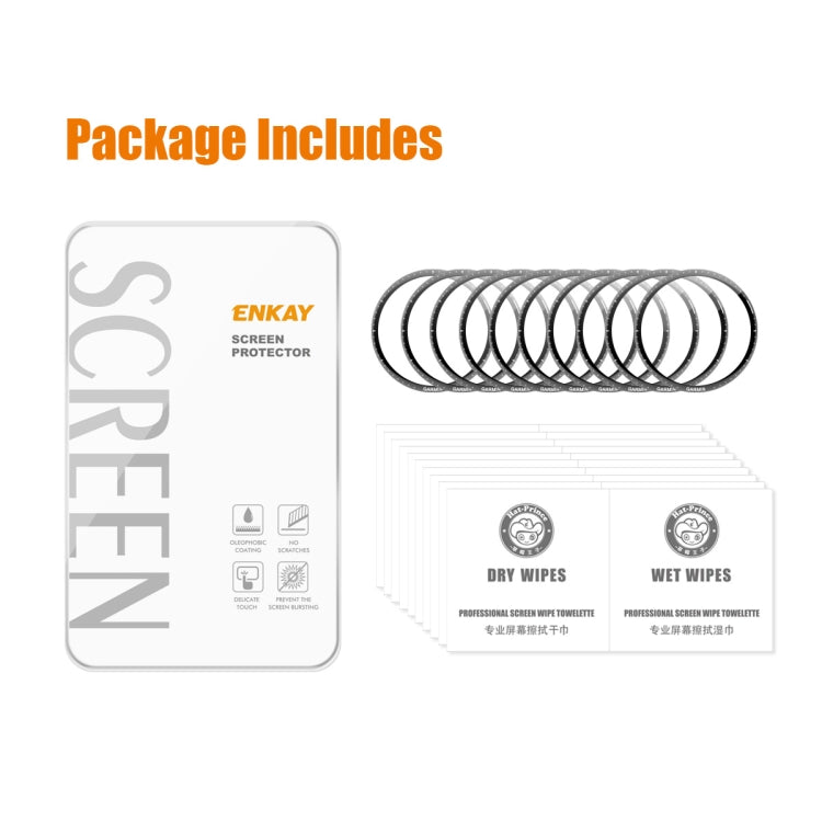 10pcs Compatible with Garmin Compatible witherunner 965 ENKAY Hat-Prince 3D Full Coverage Soft PC Edge + PMMA HD Screen Protector Film