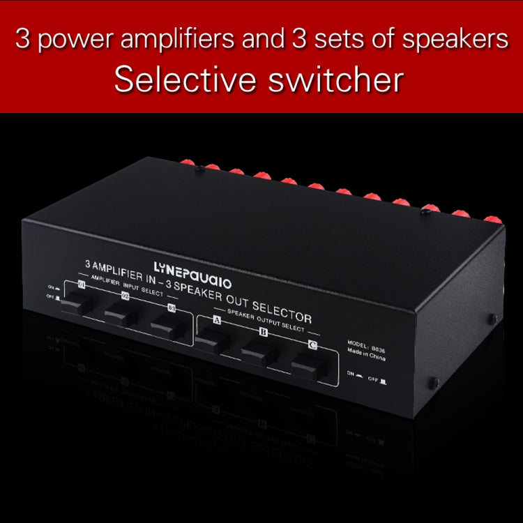 B036 3 Input 3 Output Power Amplifier And Speaker Switcher Speaker Switch Splitter Comparator