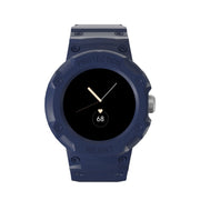 For Google Pixel Watch JUNSUNMAY Integrated TPU Adjustable Elastic Watch Band(Dark Blue)