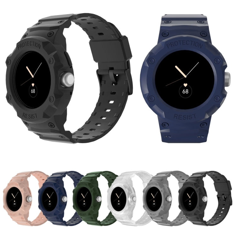 For Google Pixel Watch JUNSUNMAY Integrated TPU Adjustable Elastic Watch Band(Grey)