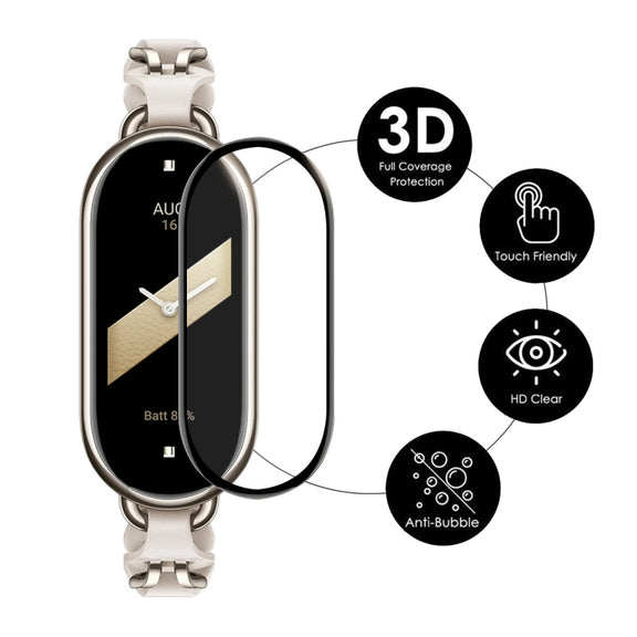 2pcs For Xiaomi Band 8 ENKAY Hat-Prince 3D Full Coverage Soft PC Edge + PMMA HD Screen Protector Film