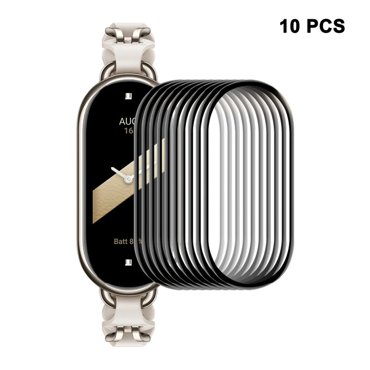 10pcs For Xiaomi Band 8 ENKAY Hat-Prince 3D Full Coverage Soft PC Edge + PMMA HD Screen Protector Film