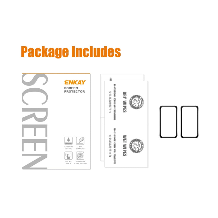 2pcs For Huawei Band 8 / 9 ENKAY Hat-Prince 3D Full Coverage Soft PC Edge + PMMA HD Screen Protector Film