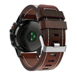 For Garmin Descent MK 2 26mm Sewing Leather Steel Buckle Watch Band(Red Brown) - Smart Wear by PMC TechLife | Online Shopping South Africa | PMC TechLife