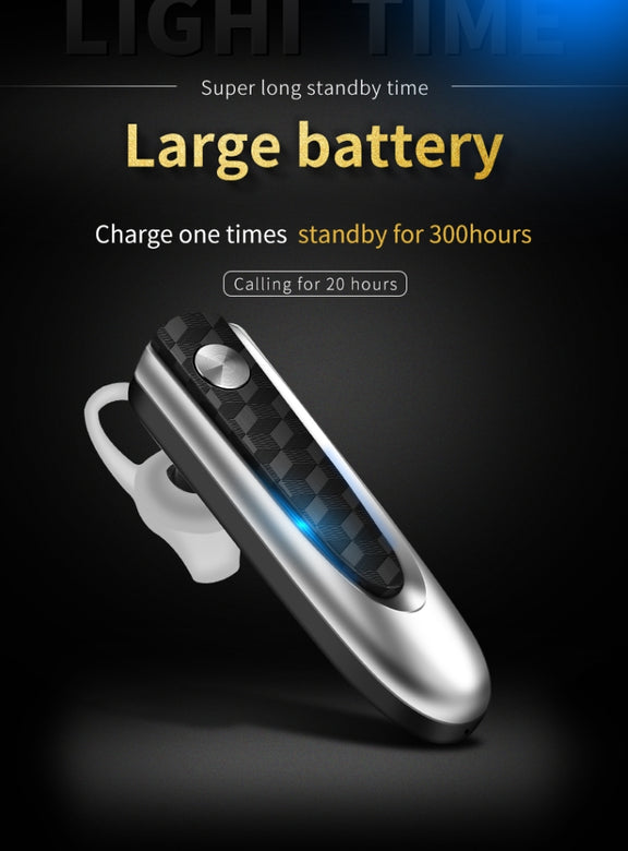 Fineblue HF68 Bluetooth Mini Earphone Business Wireless Earbud Stereo Music Hands-free Calling Earphone Large Battery Capacity Black