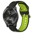 For GarminMove Trend 20mm Breathable Two-Color Silicone Watch Band(Black+Lime Green) - Watch Bands by PMC TechLife | Online Shopping South Africa | PMC TechLife