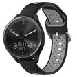For Garmin Vivomove Sport 20mm Breathable Two-Color Silicone Watch Band(Black+Grey) - Watch Bands by PMC TechLife | Online Shopping South Africa | PMC TechLife