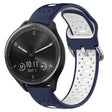 For Garmin Vivomove Sport 20mm Breathable Two-Color Silicone Watch Band(Midnight Blue+White) - Watch Bands by PMC TechLife | Online Shopping South Africa | PMC TechLife