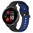 For Garmin Venu 2 Plus 20mm Breathable Two-Color Silicone Watch Band(Black+Blue) - Watch Bands by PMC TechLife | Online Shopping South Africa | PMC TechLife