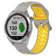 For Garmin Approach S40 20mm Breathable Two-Color Silicone Watch Band(Grey+Yellow) - Watch Bands by PMC TechLife | Online Shopping South Africa | PMC TechLife