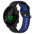 For Garmin Forerunner 158 20mm Breathable Two-Color Silicone Watch Band(Black+Blue) - Watch Bands by PMC TechLife | Online Shopping South Africa | PMC TechLife