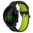For Garmin Forerunner 158 20mm Breathable Two-Color Silicone Watch Band(Black+Lime Green) - Watch Bands by PMC TechLife | Online Shopping South Africa | PMC TechLife