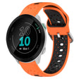 For Garmin Forerunner 55 20mm Breathable Two-Color Silicone Watch Band(Orange+Black) - Watch Bands by PMC TechLife | Online Shopping South Africa | PMC TechLife