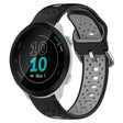 For Garmin Forerunner 55 20mm Breathable Two-Color Silicone Watch Band(Black+Grey) - Watch Bands by PMC TechLife | Online Shopping South Africa | PMC TechLife