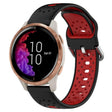 For Garmin Venu 20mm Breathable Two-Color Silicone Watch Band(Black+Red) - Watch Bands by PMC TechLife | Online Shopping South Africa | PMC TechLife