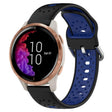 For Garmin Venu 20mm Breathable Two-Color Silicone Watch Band(Black+Blue) - Watch Bands by PMC TechLife | Online Shopping South Africa | PMC TechLife
