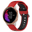 For Garmin Venu 20mm Breathable Two-Color Silicone Watch Band(Red+Black) -  by PMC TechLife | Online Shopping South Africa | PMC TechLife
