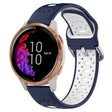 For Garmin Venu 20mm Breathable Two-Color Silicone Watch Band(Midnight Blue+White) - Watch Bands by PMC TechLife | Online Shopping South Africa | PMC TechLife