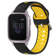 For Garmin Venu SQ 20mm Breathable Two-Color Silicone Watch Band(Black+Yellow) - Watch Bands by PMC TechLife | Online Shopping South Africa | PMC TechLife