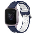 For Garmin Venu SQ 20mm Breathable Two-Color Silicone Watch Band(Midnight Blue+White) - Watch Bands by PMC TechLife | Online Shopping South Africa | PMC TechLife