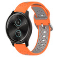 For Garmin VivoMove Style 20mm Breathable Two-Color Silicone Watch Band(Orange+Grey) -  by PMC TechLife | Online Shopping South Africa | PMC TechLife