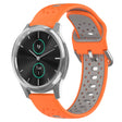 For Garmin VivoMove Luxe 20mm Breathable Two-Color Silicone Watch Band(Orange+Grey) - Watch Bands by PMC TechLife | Online Shopping South Africa | PMC TechLife