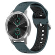 For Garmin VivoMove Luxe 20mm Breathable Two-Color Silicone Watch Band(Olive Green+Black) - Watch Bands by PMC TechLife | Online Shopping South Africa | PMC TechLife