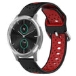 For Garmin VivoMove Luxe 20mm Breathable Two-Color Silicone Watch Band(Black+Red) - Watch Bands by PMC TechLife | Online Shopping South Africa | PMC TechLife