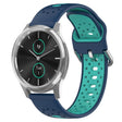 For Garmin VivoMove Luxe 20mm Breathable Two-Color Silicone Watch Band(Blue+Teal) - Watch Bands by PMC TechLife | Online Shopping South Africa | PMC TechLife