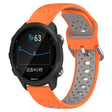 For Garmin Forerunner 245 20mm Breathable Two-Color Silicone Watch Band(Orange+Grey) - Watch Bands by PMC TechLife | Online Shopping South Africa | PMC TechLife