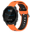 For Garmin Forerunner 245 Music 20mm Breathable Two-Color Silicone Watch Band(Orange+Black) - Watch Bands by PMC TechLife | Online Shopping South Africa | PMC TechLife