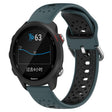 For Garmin Forerunner 245 Music 20mm Breathable Two-Color Silicone Watch Band(Olive Green+Black) - Watch Bands by PMC TechLife | Online Shopping South Africa | PMC TechLife