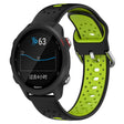 For Garmin Forerunner 245 Music 20mm Breathable Two-Color Silicone Watch Band(Black+Lime Green) - Watch Bands by PMC TechLife | Online Shopping South Africa | PMC TechLife