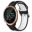 For Garmin Forerunner 645 20mm Breathable Two-Color Silicone Watch Band(Black+White) - Watch Bands by PMC TechLife | Online Shopping South Africa | PMC TechLife