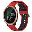For Garmin Forerunner 645 20mm Breathable Two-Color Silicone Watch Band(Red+Black) - Watch Bands by PMC TechLife | Online Shopping South Africa | PMC TechLife