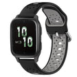 For Garmin Forerunner Sq2 20mm Breathable Two-Color Silicone Watch Band(Black+Grey) - Watch Bands by PMC TechLife | Online Shopping South Africa | PMC TechLife
