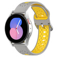 For Samsung Galaxy Watch 5 Pro 45mm 20mm Breathable Two-Color Silicone Watch Band(Grey+Yellow) - Watch Bands by PMC TechLife | Online Shopping South Africa | PMC TechLife