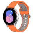 For Samsung Galaxy Watch 42mm 20mm Breathable Two-Color Silicone Watch Band(Orange+Grey) - Watch Bands by PMC TechLife | Online Shopping South Africa | PMC TechLife