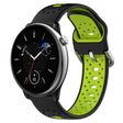 For Amazfit GTR Mini 20mm Breathable Two-Color Silicone Watch Band(Black+Lime Green) - Watch Bands by PMC TechLife | Online Shopping South Africa | PMC TechLife