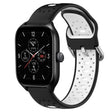 For Amazfit GTS 4 20mm Breathable Two-Color Silicone Watch Band(Black+White) - Watch Bands by PMC TechLife | Online Shopping South Africa | PMC TechLife