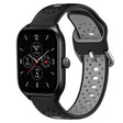 For Amazfit GTS 4 20mm Breathable Two-Color Silicone Watch Band(Black+Grey) - Watch Bands by PMC TechLife | Online Shopping South Africa | PMC TechLife