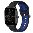 For Amazfit GTS 4 20mm Breathable Two-Color Silicone Watch Band(Black+Blue) - Watch Bands by PMC TechLife | Online Shopping South Africa | PMC TechLife