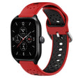 For Amazfit GTS 4 20mm Breathable Two-Color Silicone Watch Band(Red+Black) - Watch Bands by PMC TechLife | Online Shopping South Africa | PMC TechLife