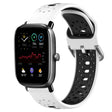 For Amazfit GTS 4 Mini 20mm Breathable Two-Color Silicone Watch Band(White+Black) - Watch Bands by PMC TechLife | Online Shopping South Africa | PMC TechLife