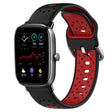 For Amazfit GTS 4 Mini 20mm Breathable Two-Color Silicone Watch Band(Black+Red) - Watch Bands by PMC TechLife | Online Shopping South Africa | PMC TechLife