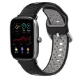 For Amazfit GTS 4 Mini 20mm Breathable Two-Color Silicone Watch Band(Black+Grey) -  by PMC TechLife | Online Shopping South Africa | PMC TechLife