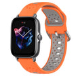 For Amazfit GTS 3 20mm Breathable Two-Color Silicone Watch Band(Orange+Grey) - Watch Bands by PMC TechLife | Online Shopping South Africa | PMC TechLife