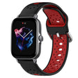 For Amazfit GTS 3 20mm Breathable Two-Color Silicone Watch Band(Black+Red) - Watch Bands by PMC TechLife | Online Shopping South Africa | PMC TechLife